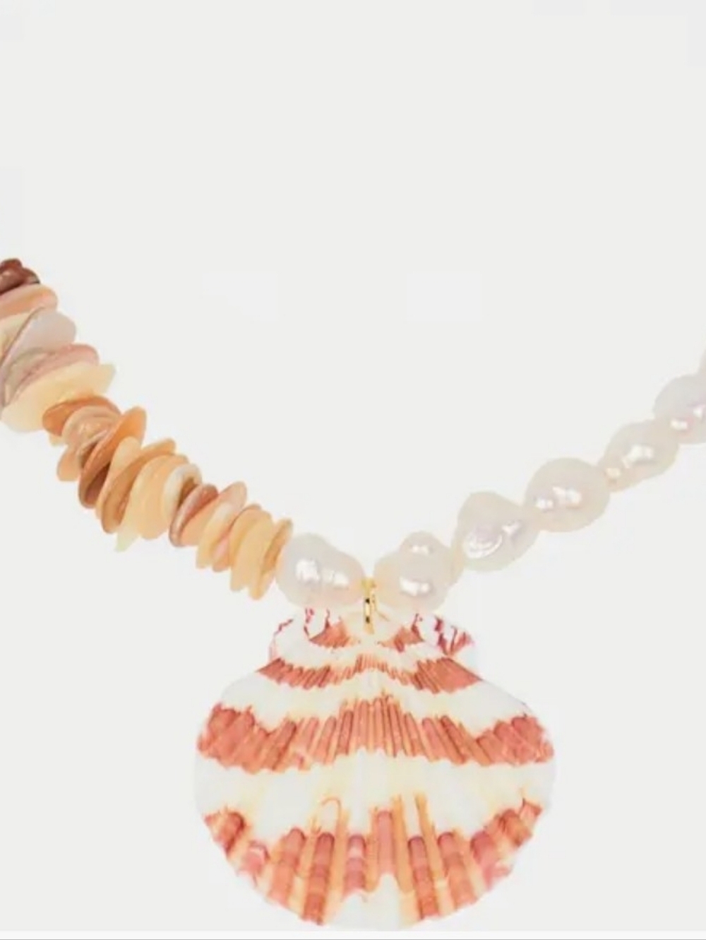 Frasier Sterling Sardina Shell Pendant Necklace 14k Goldplated New